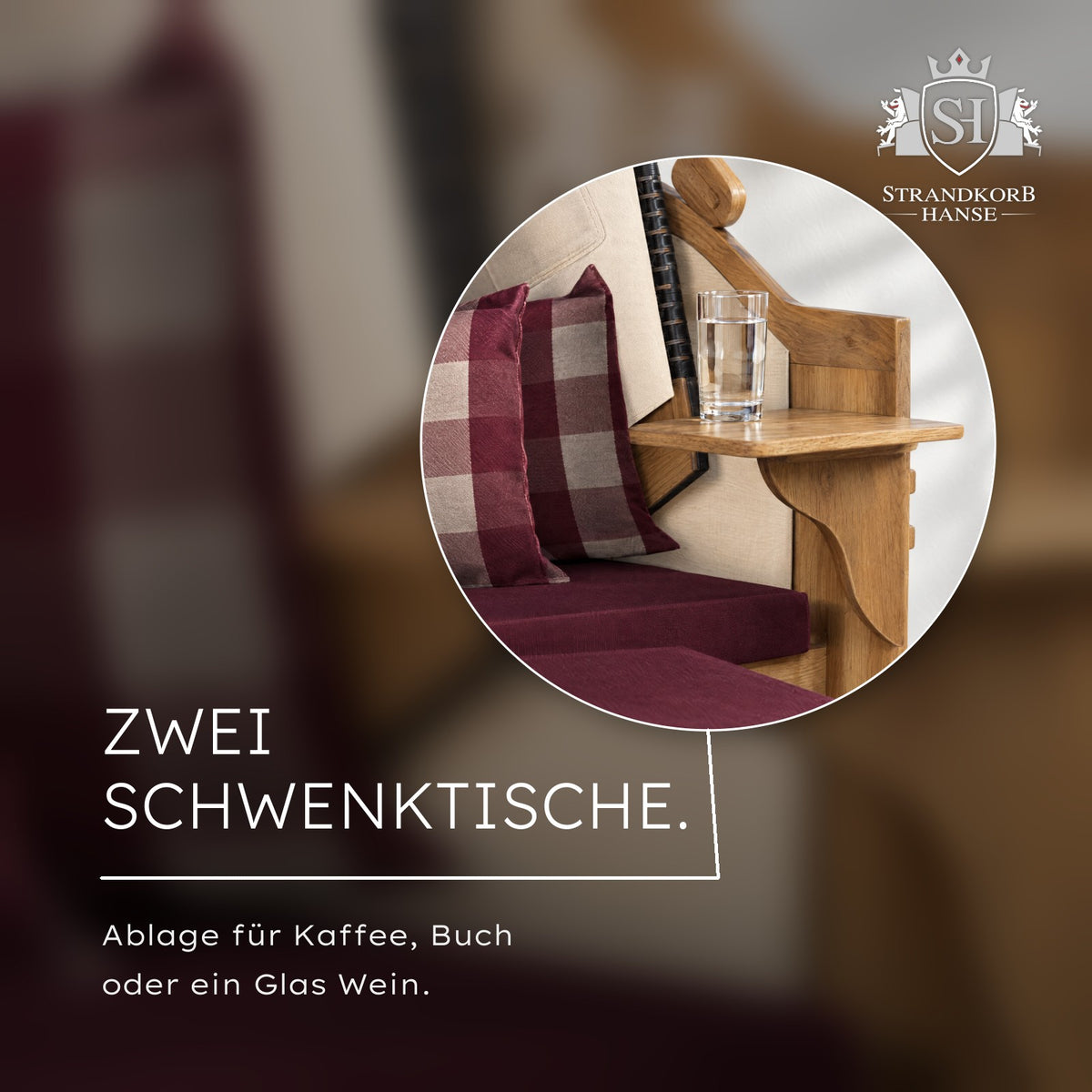 Ostsee ROYAL XXL Schwarz Rot – Zwei Schwenktische