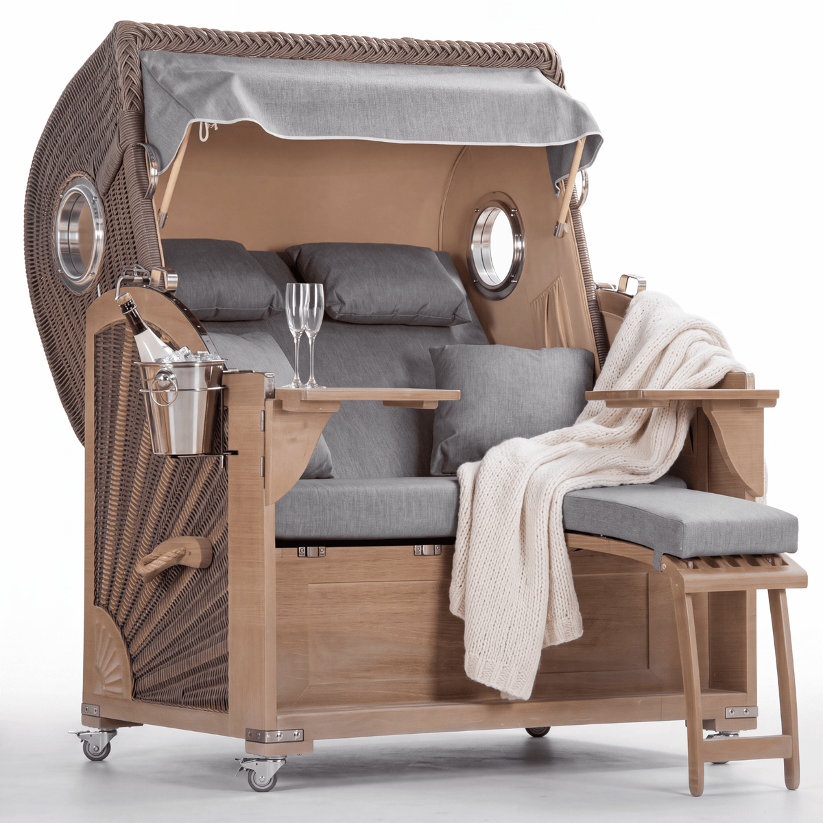 Strandkorb Hanse Koloss Teak 2,5-Sitzer