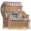 Beige Braun Blockstreifen