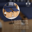 Ostsee Weiß Blau – Zwei ausziehbare, gepolsterte Fußstützen