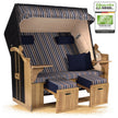 Strandkorb Ostsee ROYAL XXL Schwarz Blau