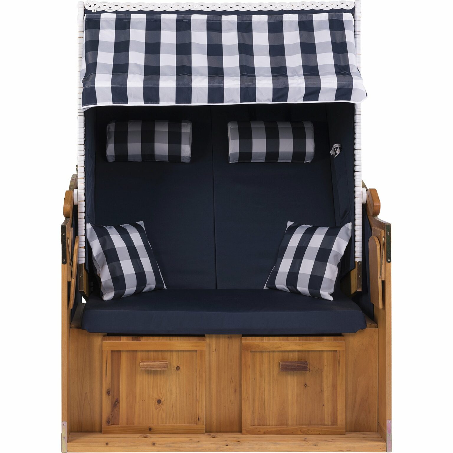 Strandkorb Ostsee XXL Weiß Blau StrandkorbHanse.de